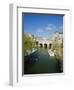 The River Avon and Pulteney Bridge, Bath, Avon, England, UK-Chris Nicholson-Framed Premium Photographic Print