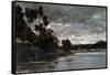 The River Bank, 1866-Charles François Daubigny-Framed Stretched Canvas