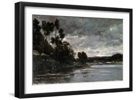 The River Bank, 1866-Charles François Daubigny-Framed Giclee Print