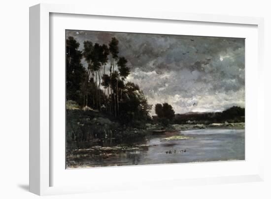 The River Bank, 1866-Charles François Daubigny-Framed Giclee Print