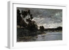 The River Bank, 1866-Charles François Daubigny-Framed Giclee Print