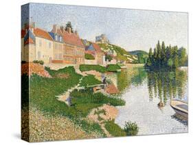 The River Bank, Petit-Andely, 1886-Paul Signac-Stretched Canvas