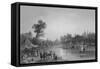The River Barrada, the Ancient Pharpar, a River of Damascus-William Henry Bartlett-Framed Stretched Canvas