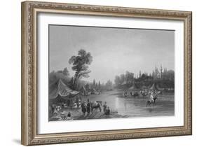 The River Barrada, the Ancient Pharpar, a River of Damascus-William Henry Bartlett-Framed Giclee Print