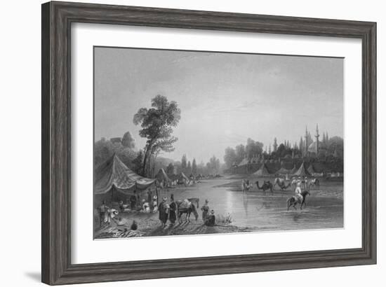 The River Barrada, the Ancient Pharpar, a River of Damascus-William Henry Bartlett-Framed Giclee Print