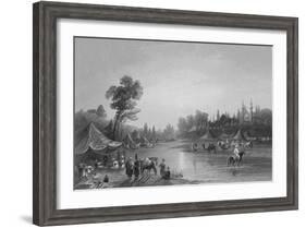 The River Barrada, the Ancient Pharpar, a River of Damascus-William Henry Bartlett-Framed Giclee Print