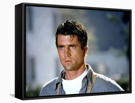 The River by Mark Rydell with Mel Gibson, 1984 (photo)-null-Framed Stretched Canvas