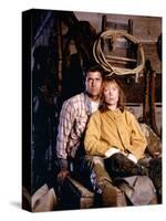 The River by Mark Rydell with Mel Gibson and Sissy Spacek, 1984 (photo)-null-Stretched Canvas