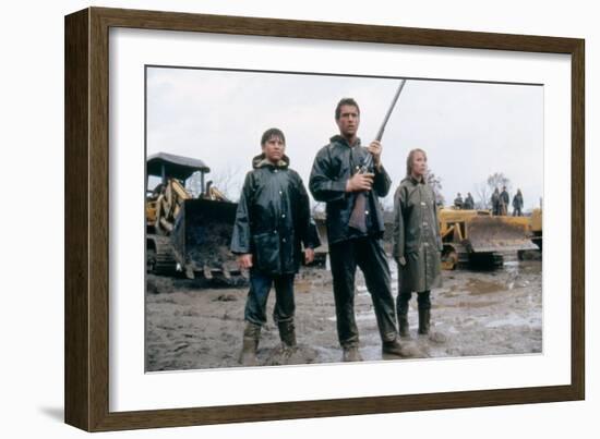 The River by Mark Rydell with Mel Gibson and Sissy Spacek, 1984 (photo)-null-Framed Photo