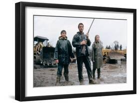 The River by Mark Rydell with Mel Gibson and Sissy Spacek, 1984 (photo)-null-Framed Photo