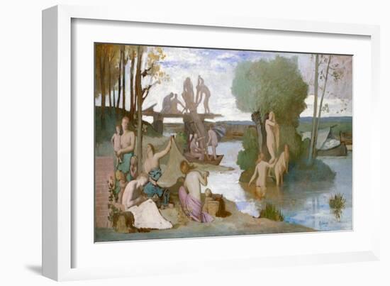 The River, c.1864-Pierre Puvis de Chavannes-Framed Giclee Print