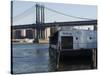 The River Cafe and Manhattan Bridge, New York City, New York, USA-Amanda Hall-Stretched Canvas