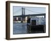 The River Cafe and Manhattan Bridge, New York City, New York, USA-Amanda Hall-Framed Photographic Print