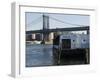 The River Cafe and Manhattan Bridge, New York City, New York, USA-Amanda Hall-Framed Photographic Print