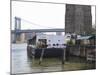 The River Cafe at Fulton Ferry Landing, Manhattan Bridge Beyond, Brooklyn-Amanda Hall-Mounted Photographic Print