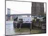 The River Cafe at Fulton Ferry Landing, Manhattan Bridge Beyond, Brooklyn-Amanda Hall-Mounted Photographic Print