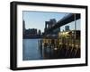 The River Cafe Under Brooklyn Bridge, Brooklyn, New York City, New York, USA-Amanda Hall-Framed Photographic Print