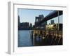 The River Cafe Under Brooklyn Bridge, Brooklyn, New York City, New York, USA-Amanda Hall-Framed Photographic Print