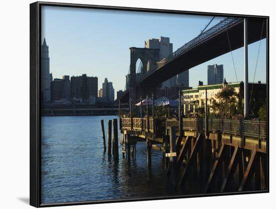 The River Cafe Under Brooklyn Bridge, Brooklyn, New York City, New York, USA-Amanda Hall-Framed Photographic Print