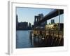 The River Cafe Under Brooklyn Bridge, Brooklyn, New York City, New York, USA-Amanda Hall-Framed Photographic Print