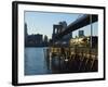 The River Cafe Under Brooklyn Bridge, Brooklyn, New York City, New York, USA-Amanda Hall-Framed Photographic Print