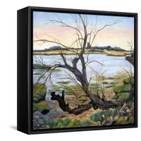The River Colne-Cristiana Angelini-Framed Stretched Canvas
