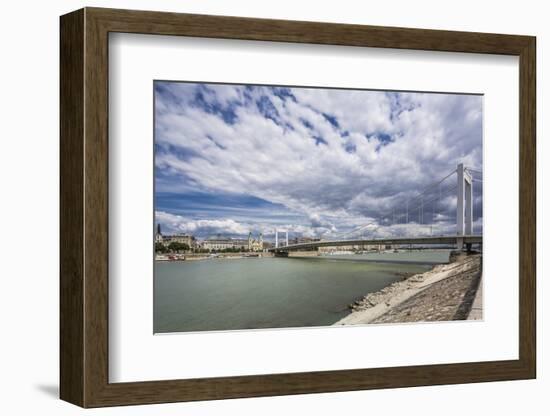 The River Danube, the Elisabeth Bridge, the Town of Pest-Massimo Borchi-Framed Photographic Print