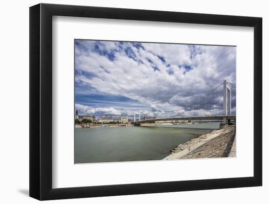 The River Danube, the Elisabeth Bridge, the Town of Pest-Massimo Borchi-Framed Photographic Print