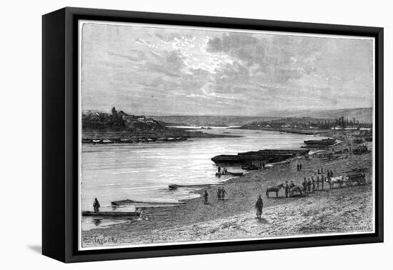 The River Dniester Seen from Near Moghilov, Russia, 1879-Barbant-Framed Stretched Canvas