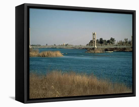 The River Euphrates at Deir Ez-Zur, Syria, Middle East-S Friberg-Framed Stretched Canvas