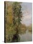 The River Frome, Morton nr Dorchester, 1901-Frederick William Newton Whitehead-Stretched Canvas