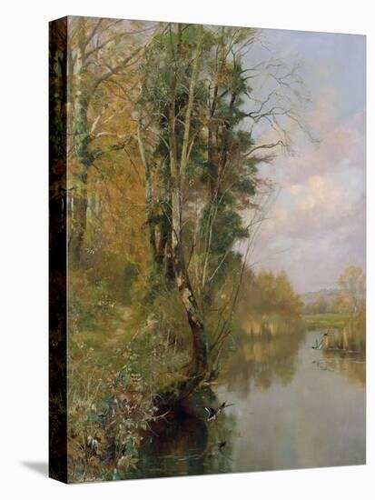 The River Frome, Morton nr Dorchester, 1901-Frederick William Newton Whitehead-Stretched Canvas