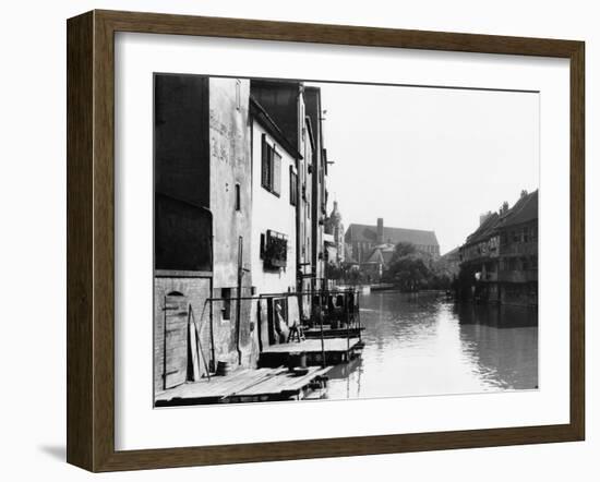 The River Gera at Erfurt, Thiringia, circa 1910-Jousset-Framed Giclee Print