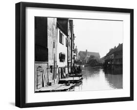 The River Gera at Erfurt, Thiringia, circa 1910-Jousset-Framed Giclee Print