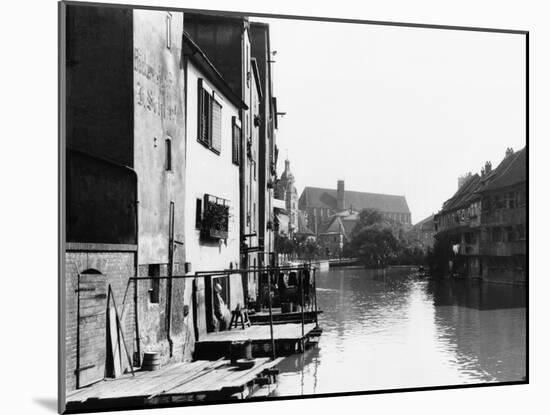 The River Gera at Erfurt, Thiringia, circa 1910-Jousset-Mounted Giclee Print