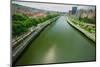 The river Ibaizabal, located on the North Coast of Spain in the Basque region.-null-Mounted Photographic Print
