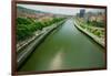 The river Ibaizabal, located on the North Coast of Spain in the Basque region.-null-Framed Photographic Print