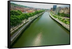 The river Ibaizabal, located on the North Coast of Spain in the Basque region.-null-Framed Stretched Canvas