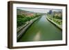 The river Ibaizabal, located on the North Coast of Spain in the Basque region.-null-Framed Photographic Print