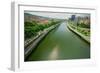 The river Ibaizabal, located on the North Coast of Spain in the Basque region.-null-Framed Photographic Print