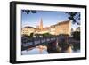 The River Ill and La Petite France, Strasbourg, Bas-Rhin, Alsace, France, Europe-Julian Elliott-Framed Photographic Print