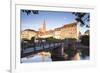 The River Ill and La Petite France, Strasbourg, Bas-Rhin, Alsace, France, Europe-Julian Elliott-Framed Photographic Print