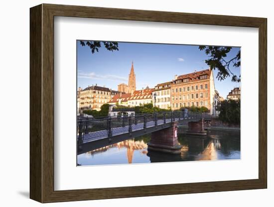 The River Ill and La Petite France, Strasbourg, Bas-Rhin, Alsace, France, Europe-Julian Elliott-Framed Photographic Print