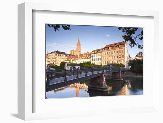 The River Ill and La Petite France, Strasbourg, Bas-Rhin, Alsace, France, Europe-Julian Elliott-Framed Photographic Print