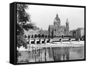 The River Isar at Munich, circa 1910-Jousset-Framed Stretched Canvas