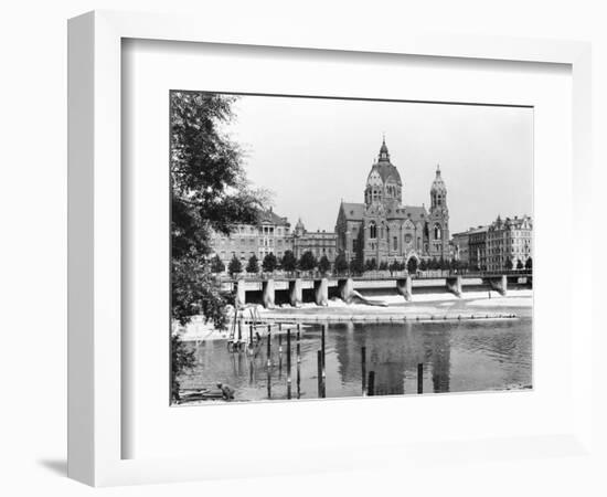 The River Isar at Munich, circa 1910-Jousset-Framed Giclee Print