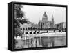 The River Isar at Munich, circa 1910-Jousset-Framed Stretched Canvas