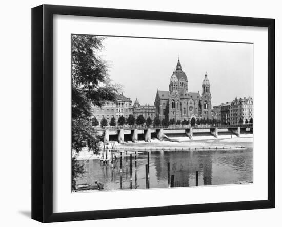 The River Isar at Munich, circa 1910-Jousset-Framed Giclee Print