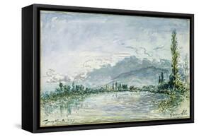 The River Isere at Grenoble, 1877-Johan-Barthold Jongkind-Framed Stretched Canvas