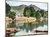 The River Jhelum and Clubhouse at Srinagar, India, Early 20th Century-null-Mounted Giclee Print